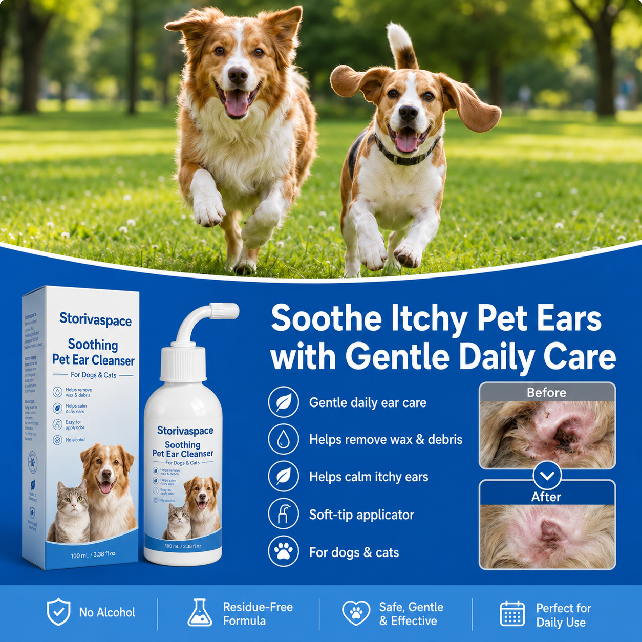 Benefits of Storivaspace pet ear cleanser