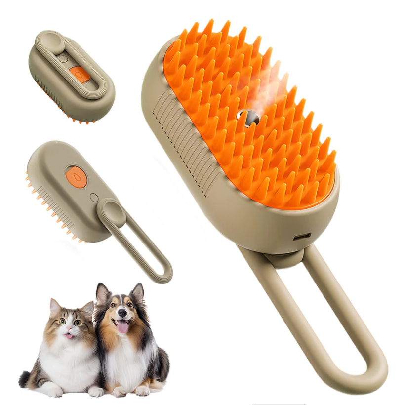 🔥3-in-1 No-Rinse Pet Grooming Brush + Cleansing Solution🔥