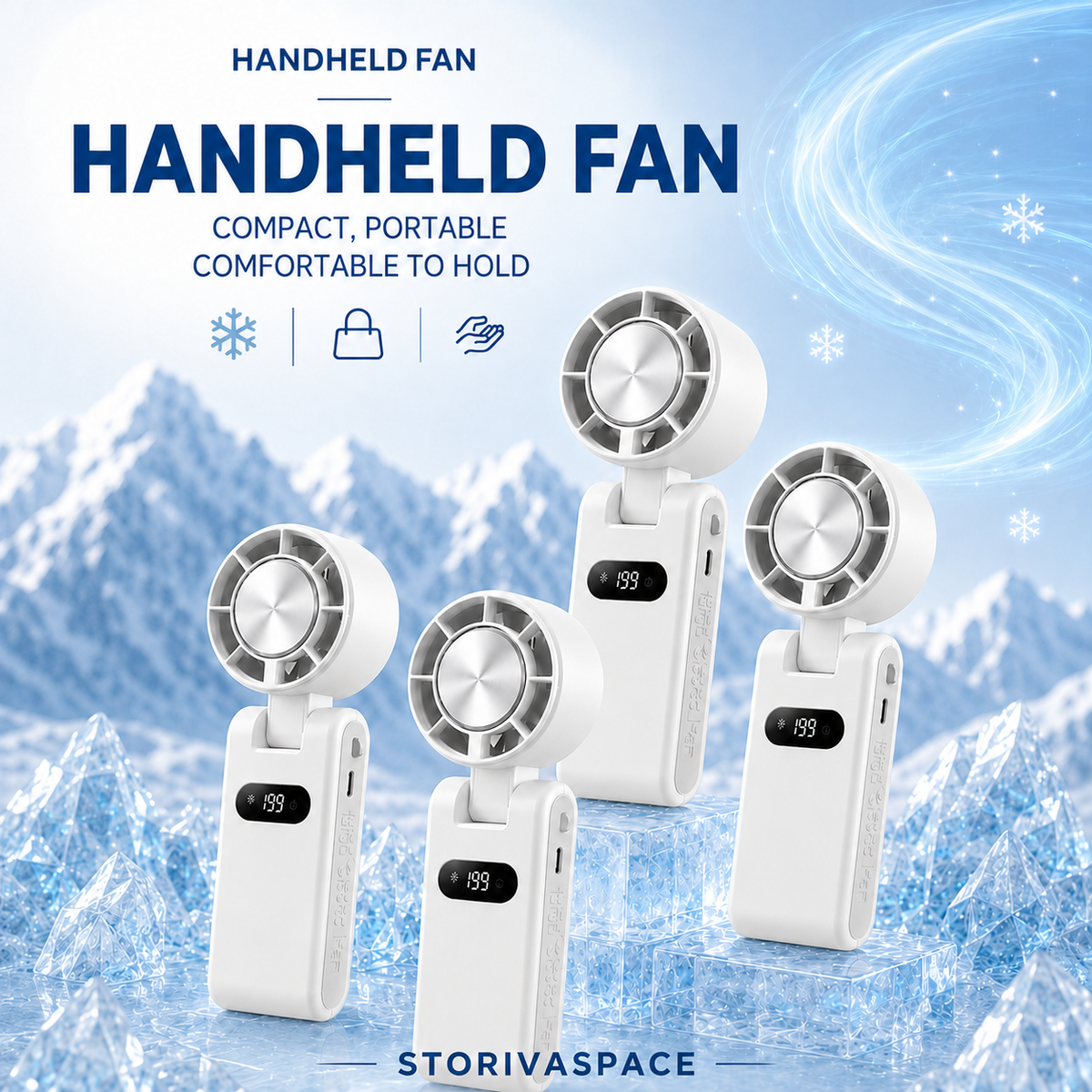 🔥Last day of limited-time event  Handheld cooling semiconductor mini fan🔥