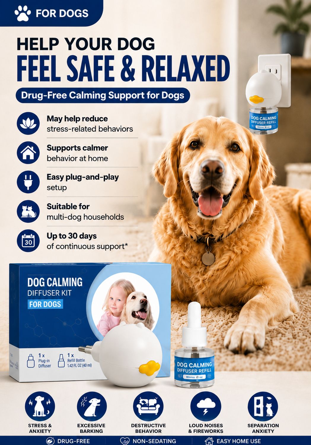 Pet calming diffuser kit