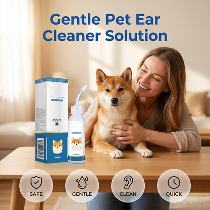🐶 🧴 Gentle Pet Ear Cleaner – Relieves Itching, Removes Earwax & Eliminates Odors – Perfect for Dogs & Cats 🐱
