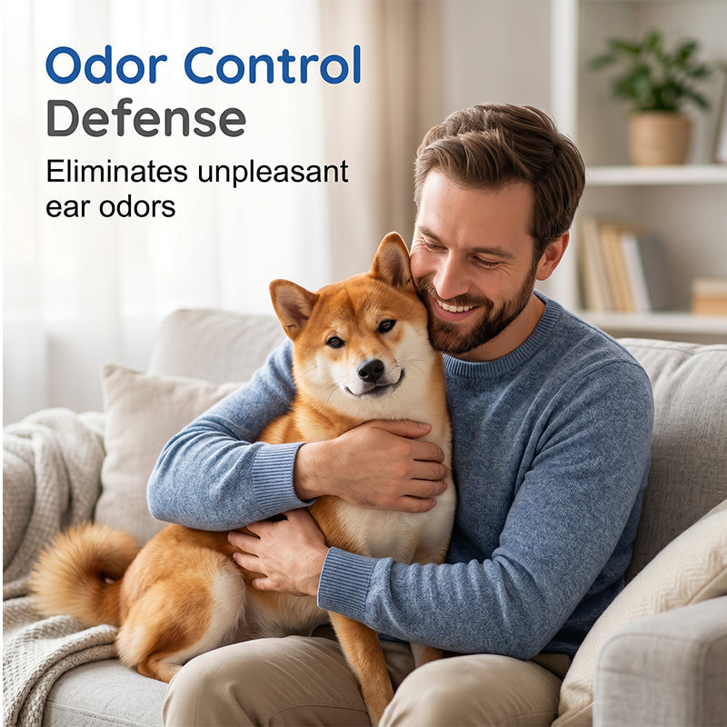 🐶 🧴 Gentle Pet Ear Cleaner – Relieves Itching, Removes Earwax & Eliminates Odors – Perfect for Dogs & Cats 🐱