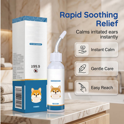 🐶 🧴 Gentle Pet Ear Cleaner – Relieves Itching, Removes Earwax & Eliminates Odors – Perfect for Dogs & Cats 🐱